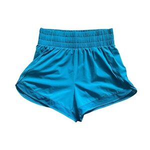 Athleta Mesh Racer Run High Rise 3” Women's Vibrant Blue Athletic Shorts Size XS